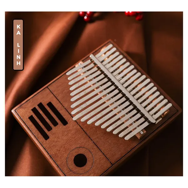 Đàn Kalimba 17 Phím Gỗ Mahogany Nâu Radio KaLinh