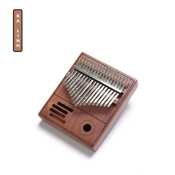 Đàn Kalimba 17 Phím Gỗ Mahogany Nâu Radio KaLinh