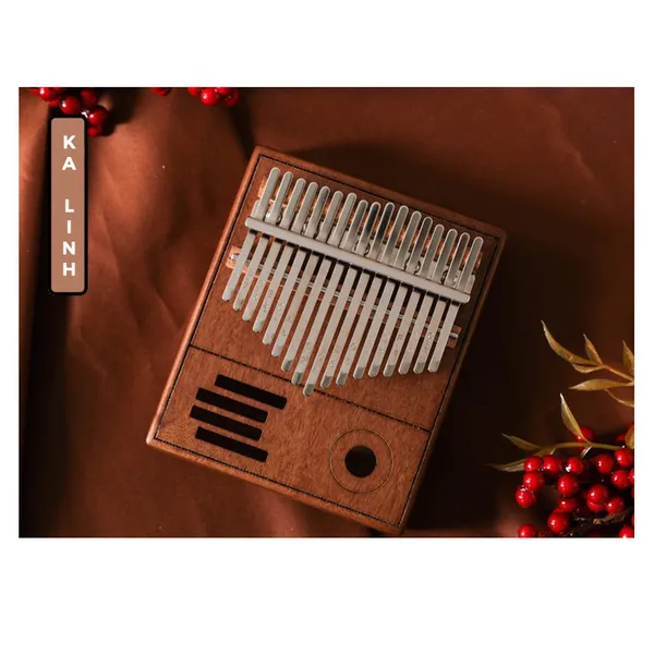 Đàn Kalimba 17 Phím Gỗ Mahogany Nâu Radio KaLinh