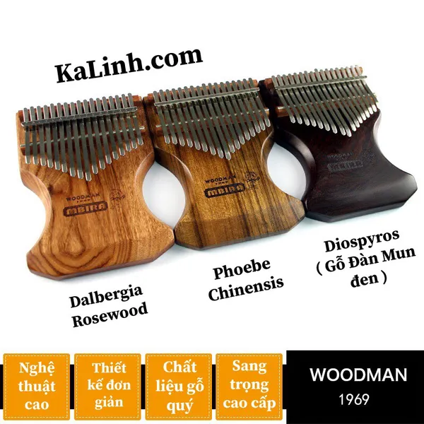 Đàn Kalimba 17 Phím Gỗ Phoebe Chinensis Mbira KaLinh