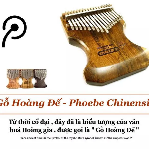 Đàn Kalimba 17 Phím Gỗ Phoebe Chinensis Mbira KaLinh