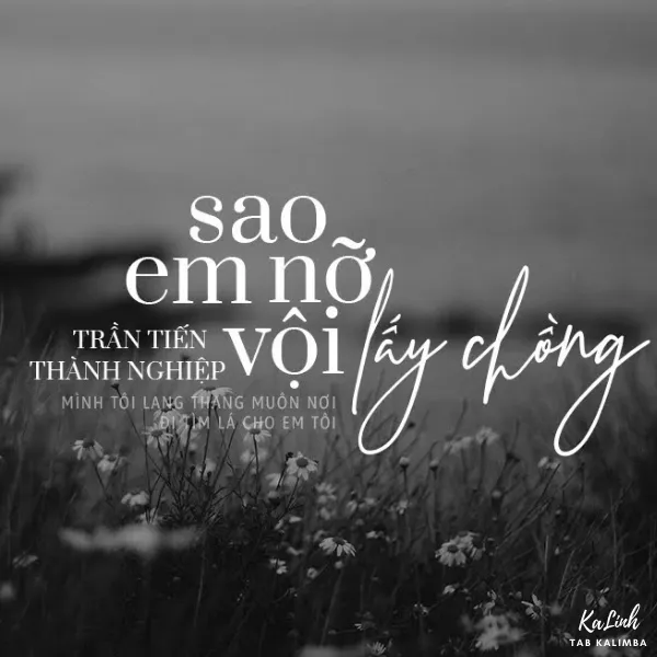 Sao Em Nỡ Vội Lấy Chồng – Cảm Âm Kalimba