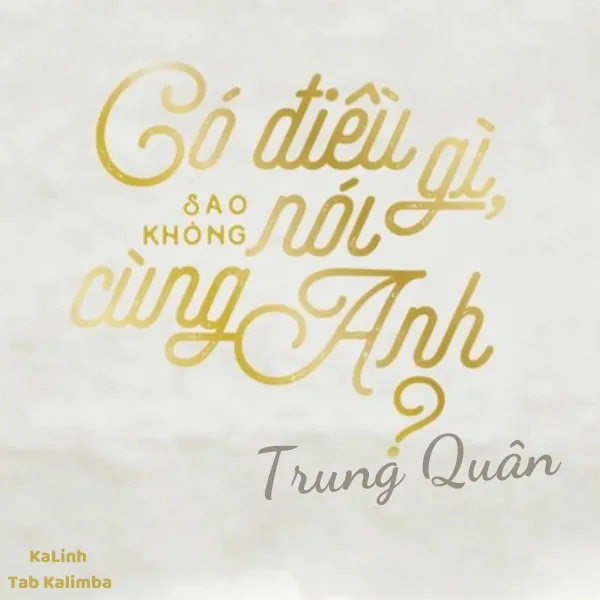 Có Điều Gì Sao Không Nói Cùng Anh - Cảm Âm Kalimba