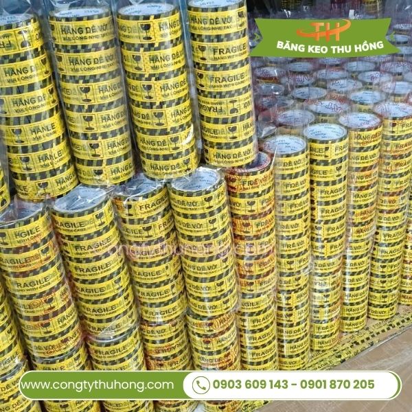 Băng keo niêm phong cảnh báo hàng dễ vỡ sử dụng phổ biến hiện nay Băng keo niêm phong cảnh báo hàng dễ vỡ sử dụng phổ biến hiện nay