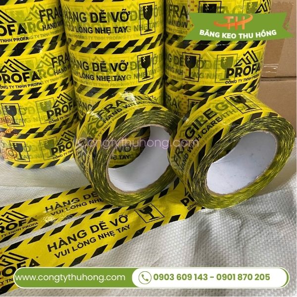 Băng keo cảnh báo dán thùng giá rẻ, uy tín Băng keo cảnh báo dán thùng giá rẻ, uy tín