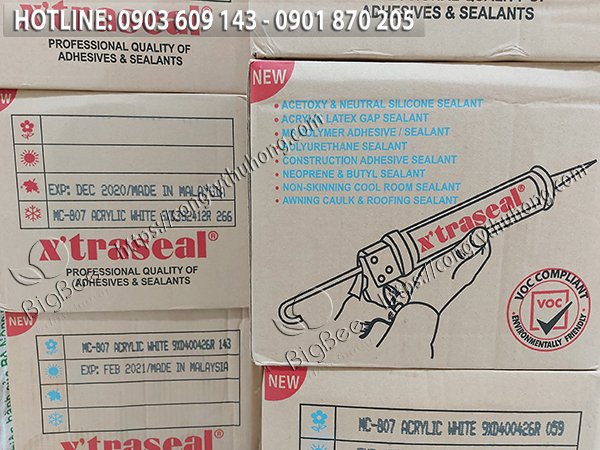 Keo dán vách nhà thép tiền chế X'Traseal MC 807 giá sỉ uy tín