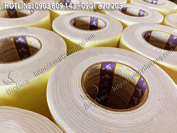 Băng keo xốp 2 mặt màu trắng