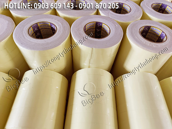 Băng keo xốp 2 mặt màu trắng dán dính