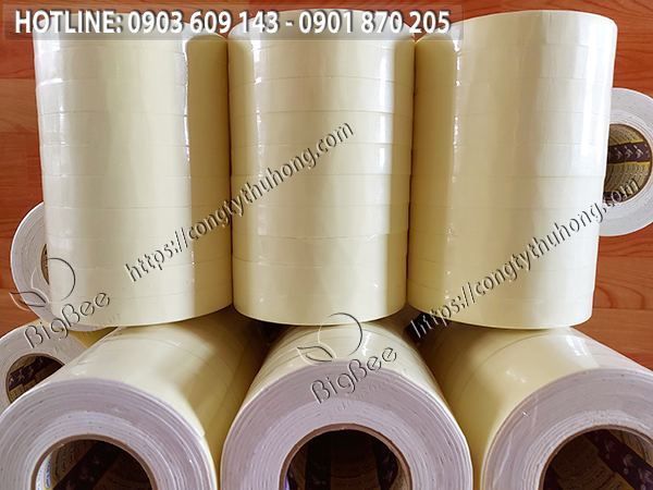 Băng keo xốp 2 mặt màu trắng dán dính