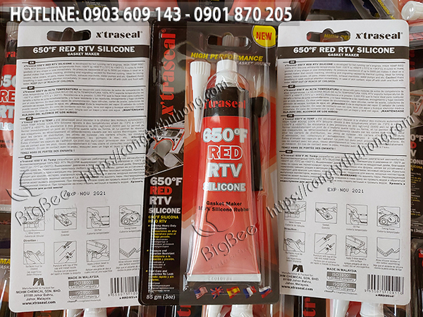 phân phối keo làm ron X'Traseal 650F Red RTV dạng tuýp