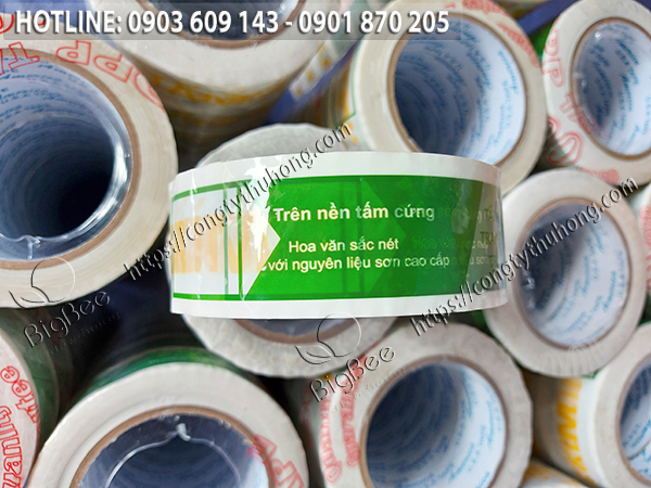 Băng keo in hình logo, in chữ tại Tp.HCM