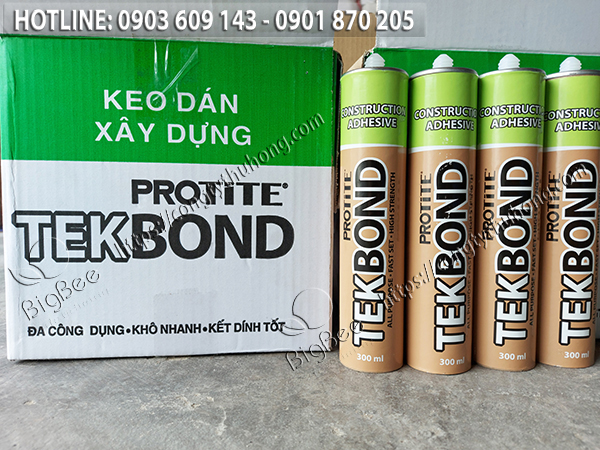 Keo dán nhôm, sắt mạ kẽm, thép, bê tông Protite Tekbond