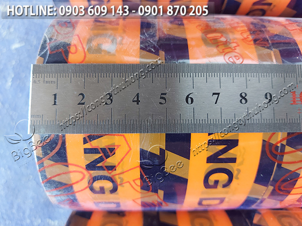 băng keo hàng dễ vỡ màu cam đen bản 48mm