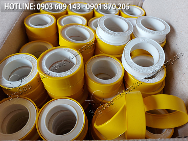 băng dính cao su non trắng vỏ vàng PQ 9048