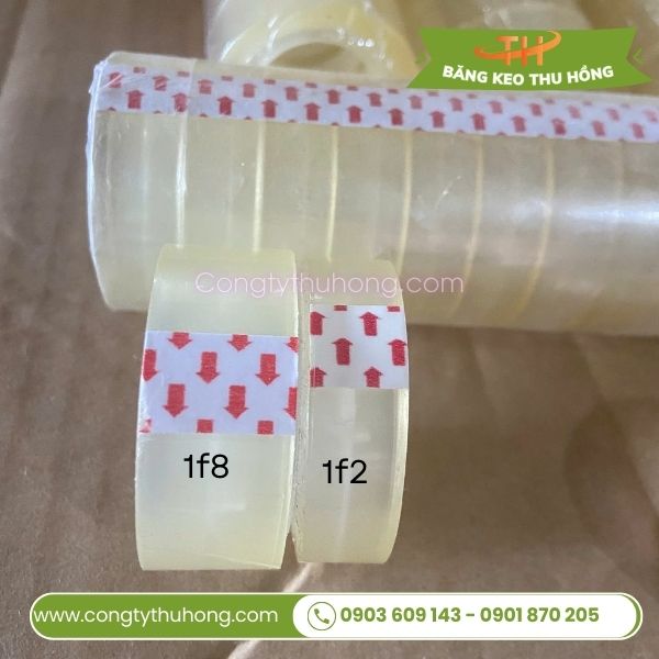 Băng keo trong size nhỏ 1F8 và 1F2 Thông dụng hiện nay Băng keo trong size nhỏ 1F8 và 1F2 Thông dụng hiện nay