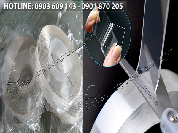 sử dụng băng keo 2 mặt dẻo dày theo các bước để đảm bảo hiệu quả công việc