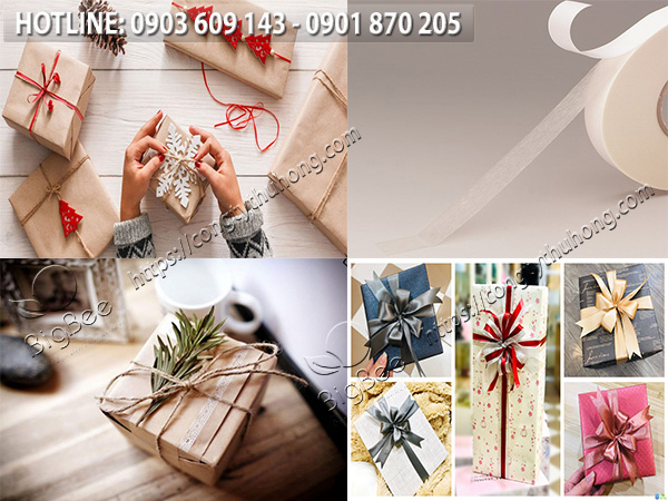 băng keo 2 mặt gói quà loại mỏng 4