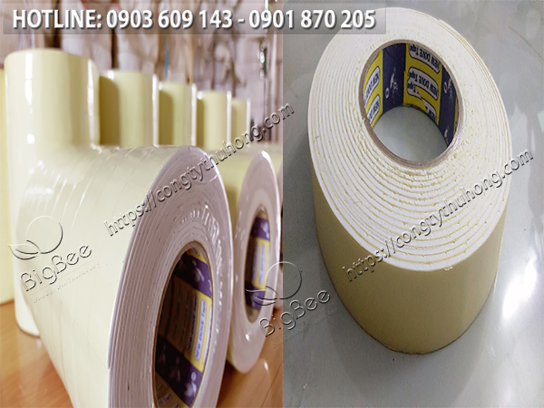 băng keo 2 mặt mút xốp vỏ vàng giá rẻ 1