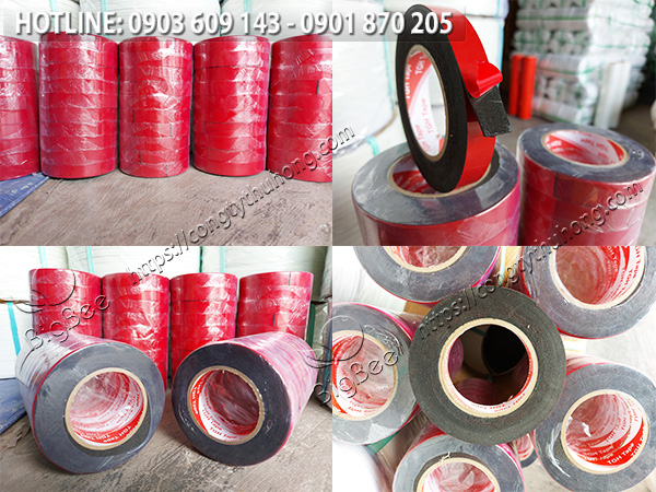 băng keo 2 mặt xốp mềm vỏ đỏ
