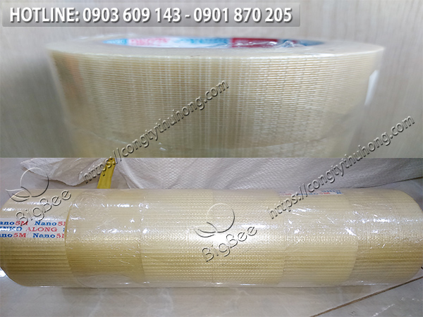 băng keo cường lực sợi thủy tinh chịu lực tốt 2 sọc