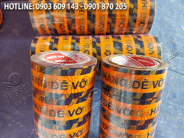 băng keo dán thùng hàng dễ vỡ 100yard