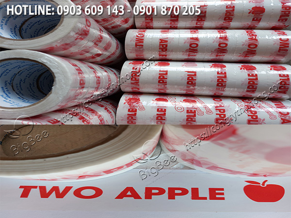băng keo dán thùng in chữ theo mẫu nền màu trắng giá rẻ