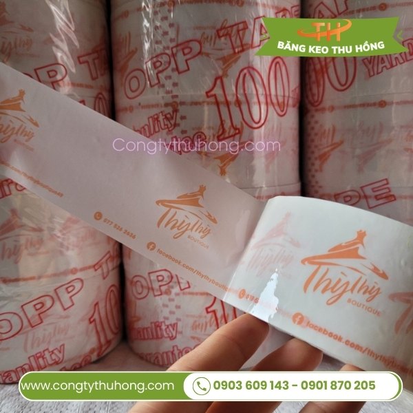 Băng keo dán thùng in logo theo yêu cầu Băng keo dán thùng in logo theo yêu cầu