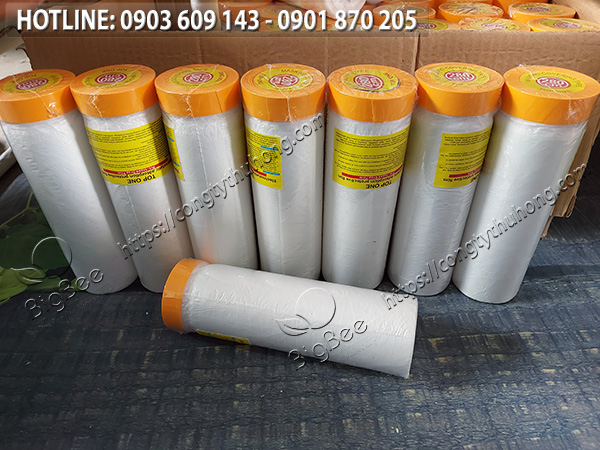 Băng keo giấy nilon che sơn đóng cuộn theo quy chuẩn Băng keo giấy nilon che sơn đóng cuộn theo quy chuẩn