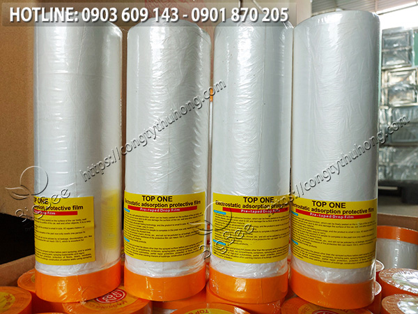 Băng keo che sơn - Băng keo giấy nilon che sơn hiệu Top One chính hãng Băng keo che sơn - Băng keo giấy nilon che sơn hiệu Top One chính hãng