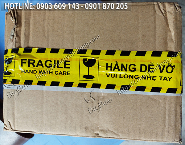 băng keo hàng dễ vỡ dán thùng