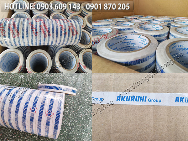 băng keo in logo in chữ cuộn nhỏ 1