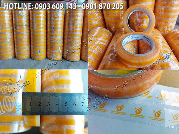 băng keo in logo in chữ cuộn nhỏ 3