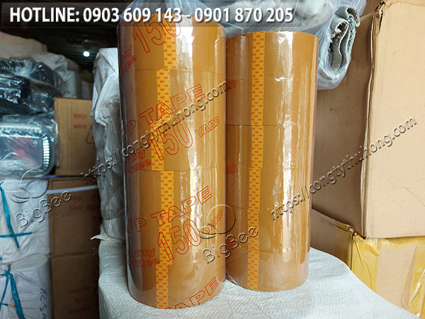băng keo nâu đục 150y chuẩn kích thước dán thùng 1