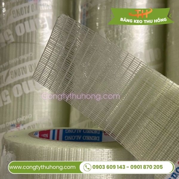 Băng keo sợi thủy tinh gia cố hàng nặng 2 sọc Băng keo sợi thủy tinh gia cố hàng nặng 2 sọc