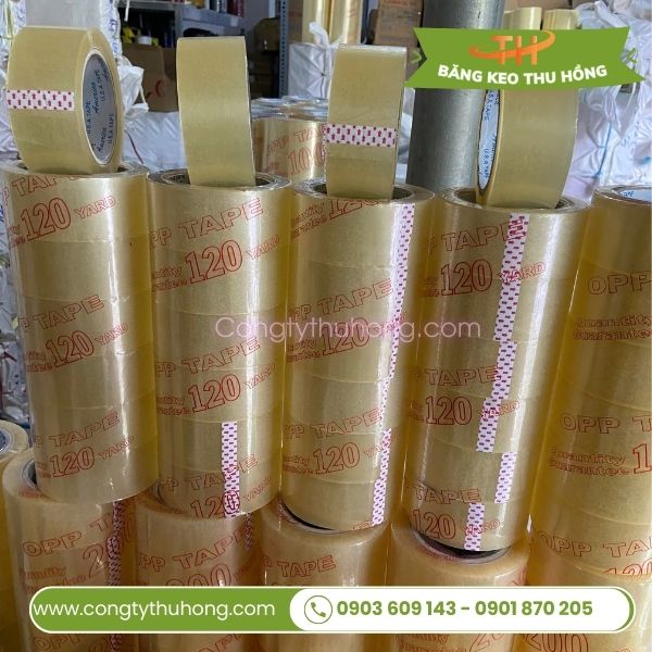 Băng keo trong dán thùng loại thông dụng Băng keo trong dán thùng loại thông dụng