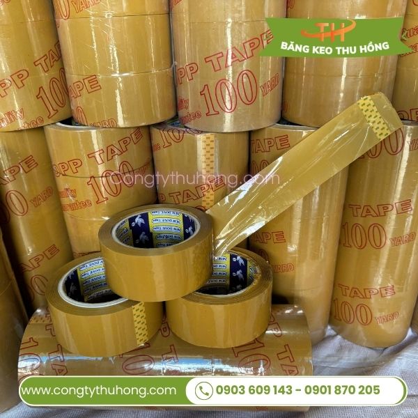 Băng keo đục dán thùng siêu dính Băng keo đục dán thùng siêu dính