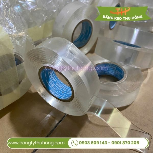 Băng keo siêu dính 2 mặt trong suốt Băng keo siêu dính 2 mặt trong suốt