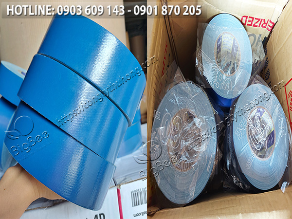 băng keo vải xanh dương cuộn lớn 800gr 3