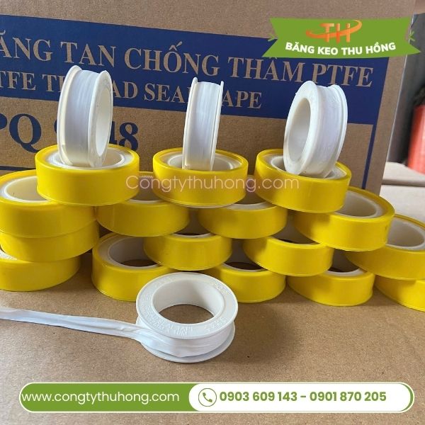 Băng tan chống thấm PQ 9028 PTFE quấn ren mối nối đường ống Băng tan chống thấm PQ 9028 PTFE quấn ren mối nối đường ống
