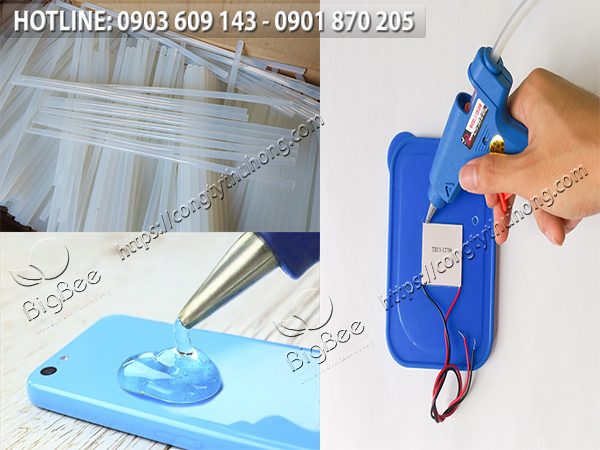 sử dụng keo nến bằng cách dùng súng bắn keo