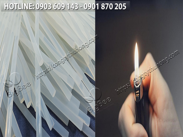 sử dụng keo nến bằng đồ bật lửa