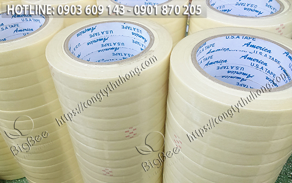 Băng keo giấy màu vàng 1f2