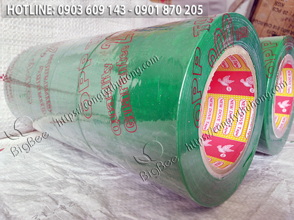 Băng keo màu xanh lá loại 200Y