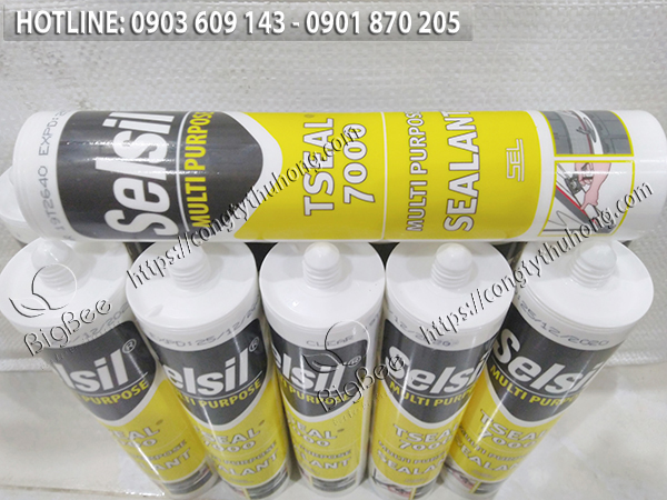 cung cấp keo dán lavabo, bệ cầu toilet silicone Selsil Tseal 7000