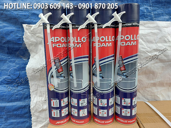 keo bọt nở xịt trang trí gương apollo foam 1