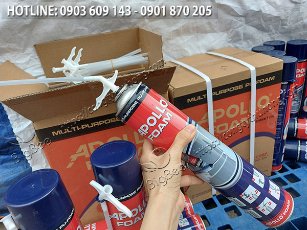 keo bọt nở xịt trang trí gương apollo foam 4