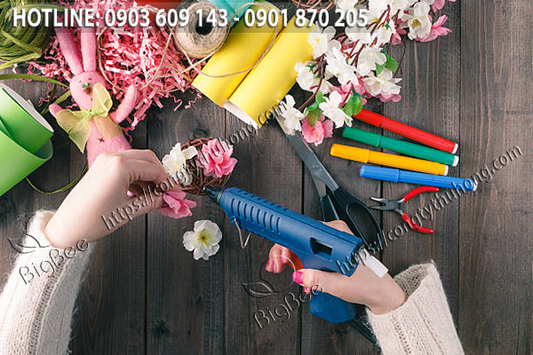 Keo nến silicone dán hoa trang trí