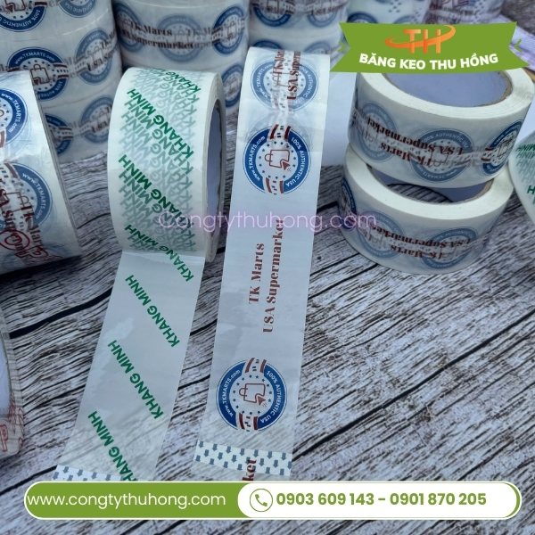 Băng keo in chữ, in logo theo yêu cầu Băng keo in chữ, in logo theo yêu cầu