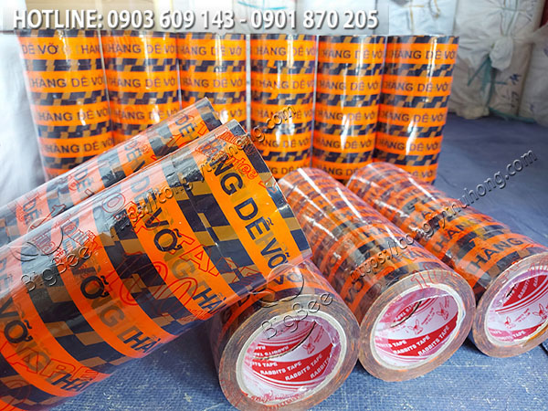 phân phối rẻ băng keo hàng dễ vỡ màu cam đen 5