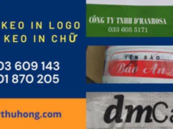 Công ty chuyên bán băng keo in logo in chữ